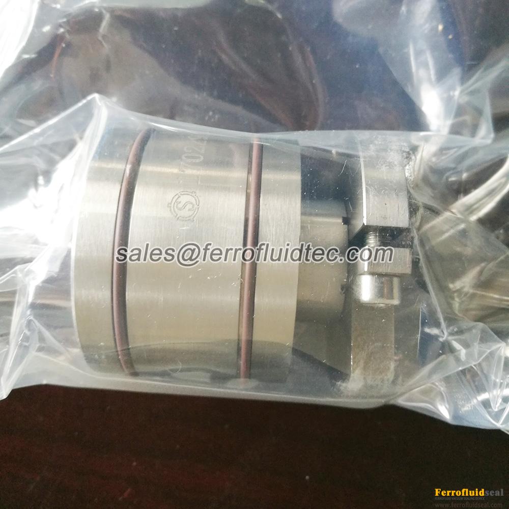 cartridge mount hollow shaft ferrofluid seal feedthrough